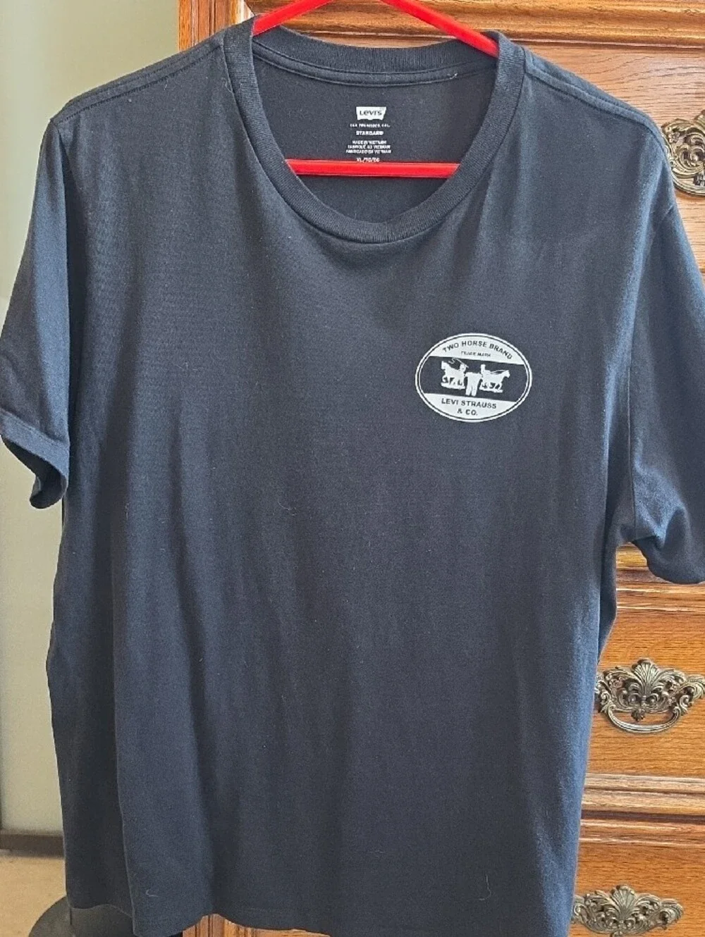 Levi's Black Short-Sleeve T-Shirt With Saddleman / Western Graphic  Print